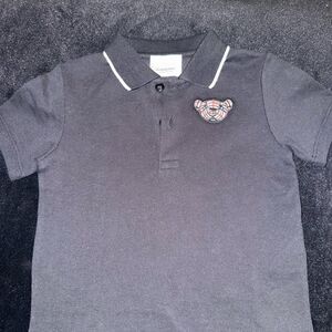 New no tags Burberry Black Polo Shirt Thomas Bear 18 months